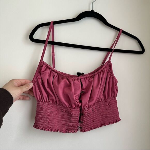 UO Urban Outfitters out from under pink corset style flattering going out top - Picture 1 of 5